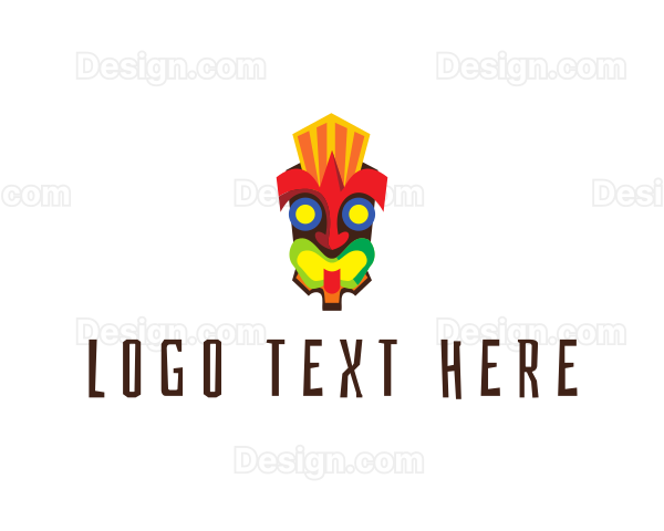 Tiki Clown Mask Logo