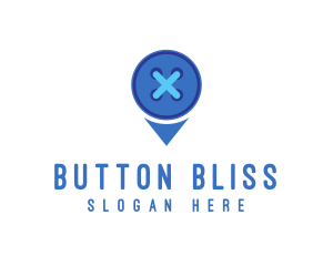 Button Location Pin logo design