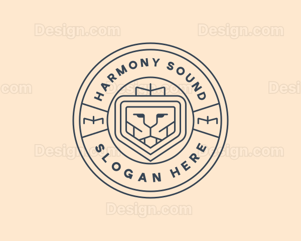 Lion Face Heraldry Logo