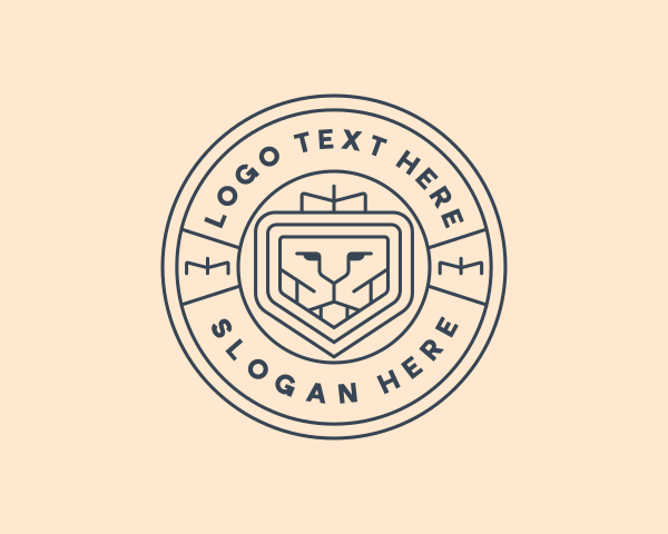 Lion Face Heraldry logo