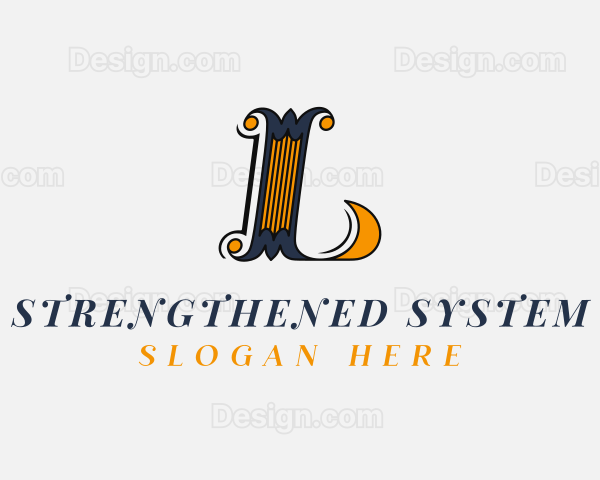 Stylish Antique Brand Letter L Logo