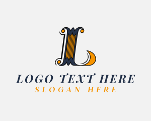 Stylish Antique Brand Letter L logo