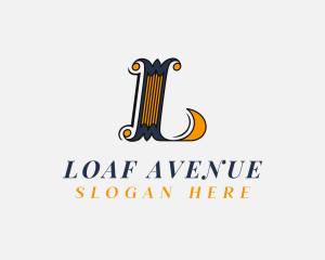 Stylish Antique Brand Letter L logo design