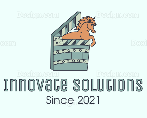 Horse Clapperboard Film Logo
