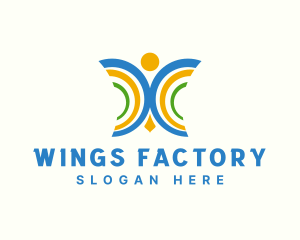 Rainbow Butterfly Wings logo