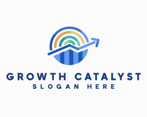 Chart Arrow Graph logo design