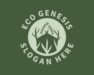 Eco Greenhouse Plants logo design