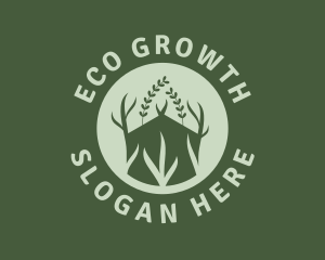 Eco Greenhouse Plants logo design