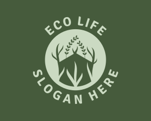 Eco Greenhouse Plants logo design