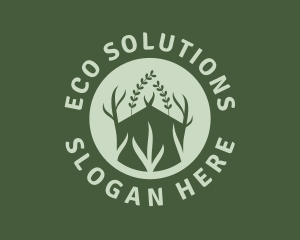 Eco Greenhouse Plants logo design