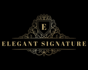 Luxury Ornamental Shield logo design