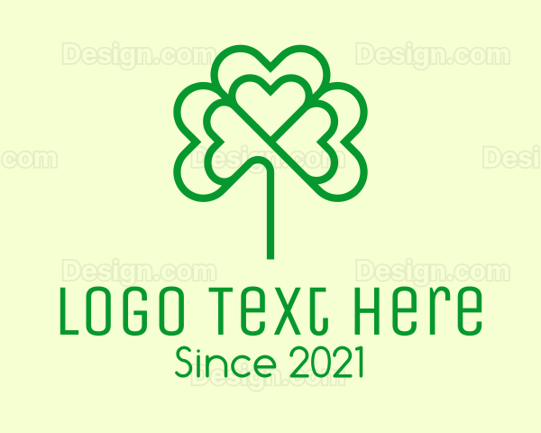 Green Cloverleaf Plant Logo