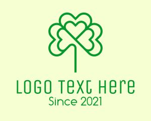 Green Cloverleaf Plant  logo