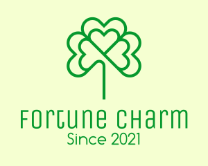 Green Cloverleaf Plant  logo design