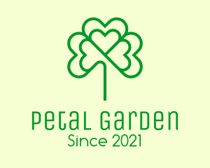 Green Cloverleaf Plant  logo design