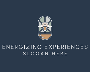 Stained Glass Candle logo