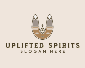 Outdoor Mountain Tepee logo design