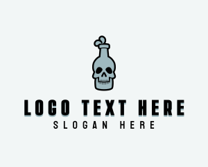 Indie - Skull Bottle Brewery logo design