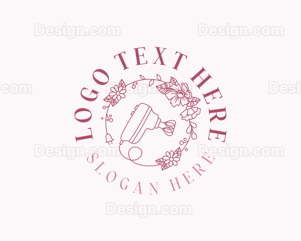 Floral Baking Stand Mixer Logo