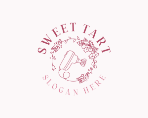 Floral Baking Stand Mixer logo design