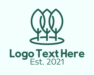 Green Tree Outline  logo