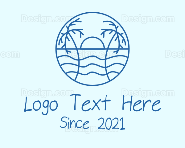 Tropical Beach Resort Logo