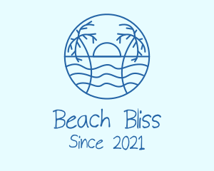 Tropical Beach Resort logo design