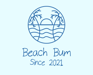 Tropical Beach Resort logo design