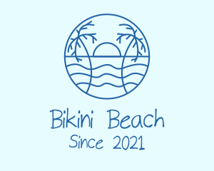 Tropical Beach Resort logo design