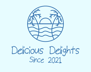 Tropical Beach Resort logo design