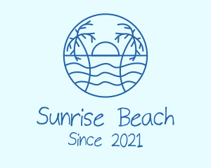 Tropical Beach Resort logo design