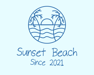 Tropical Beach Resort logo design