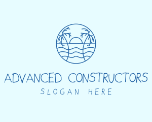 Tropical Beach Resort logo design