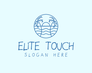 Tropical Beach Resort logo design