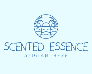 Tropical Beach Resort logo design