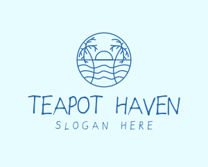 Tropical Beach Resort logo design