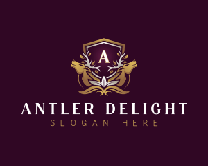 Deer Shield Antler logo