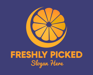 Juicy Orange Fruit  logo design