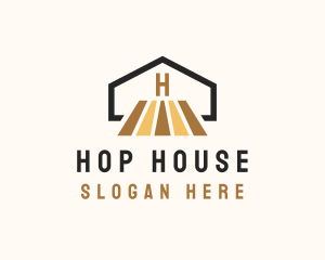 House Wooden Flooring  logo design