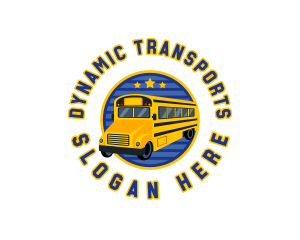 School Bus Transportation logo design