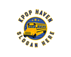 School Bus Transportation logo design