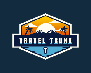 Travel Sunset Vacation logo design