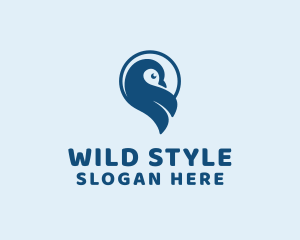 Wild Penguin Bird logo design