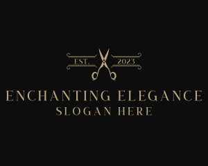 Elegant Tailoring Shears logo design