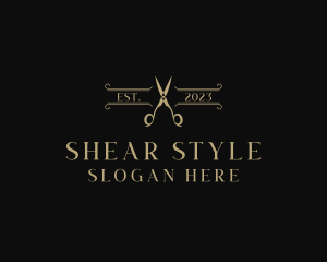 Elegant Tailoring Shears logo design