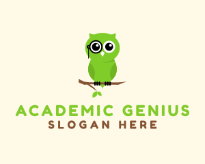 Smart Owl Animal logo design