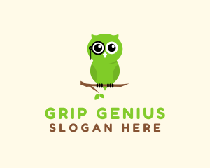 Smart Owl Animal logo design