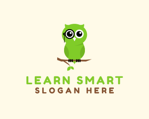 Smart Owl Animal logo design