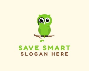 Smart Owl Animal logo design