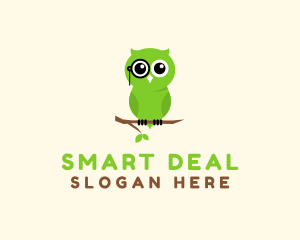 Smart Owl Animal logo design